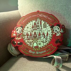 Loungefly Disney “Mickey’s Very Merry” event bag, used one time at Magic Kingdom